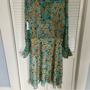 Floral silk equipment dress size 8